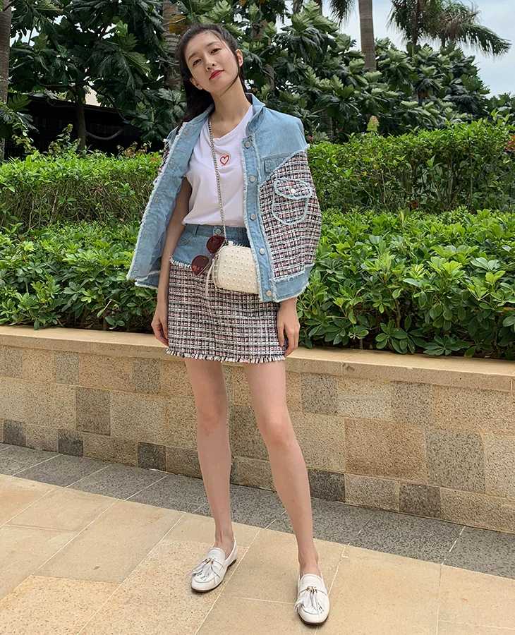 美到逆天的仙女裙,veromoda牛仔套装江疏影