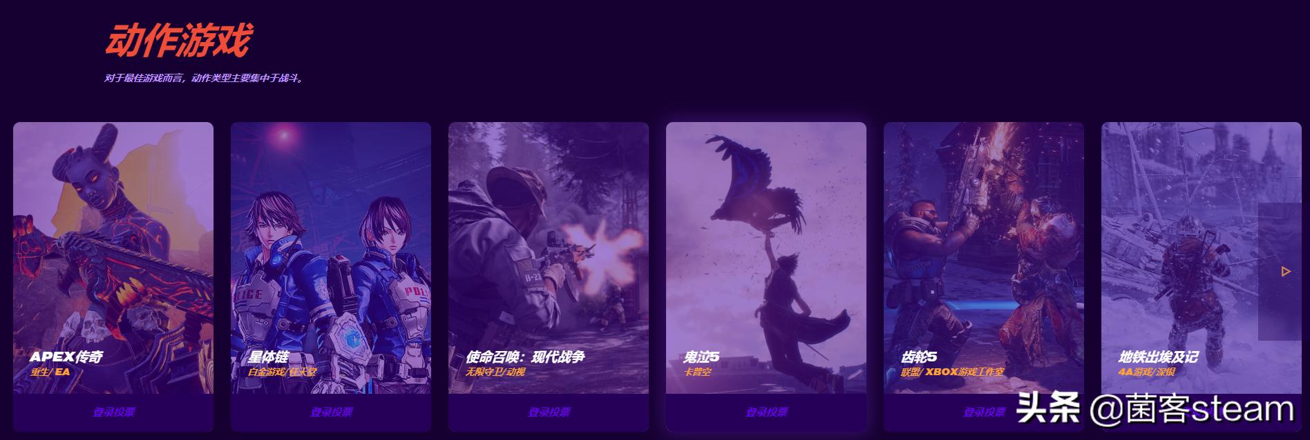 2020年公认最好游戏,2019年最佳游戏提名