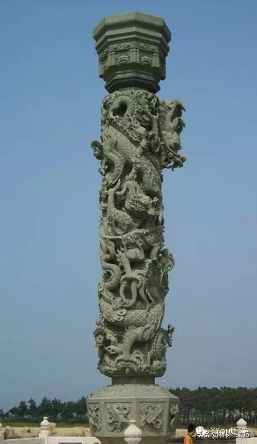 大型大理石石雕龙柱,石雕龙柱作品大全