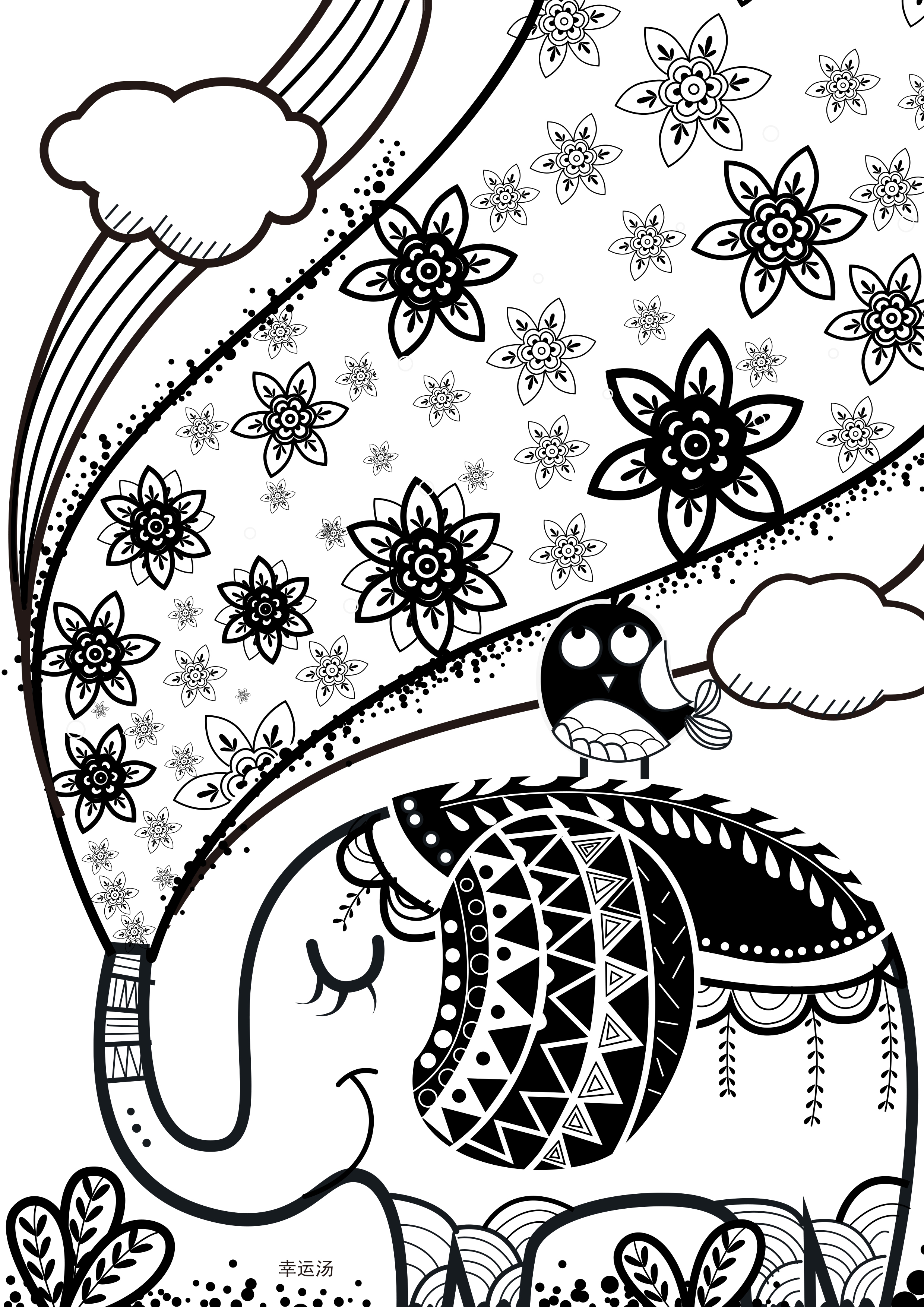 线描素材儿童线描画题材参考,线描画教学视频五六年级