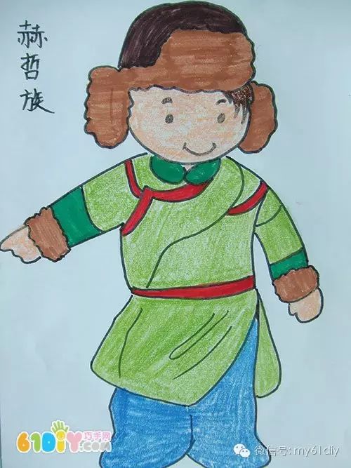 各族儿童简笔画的图片,56民族儿童简笔画大全