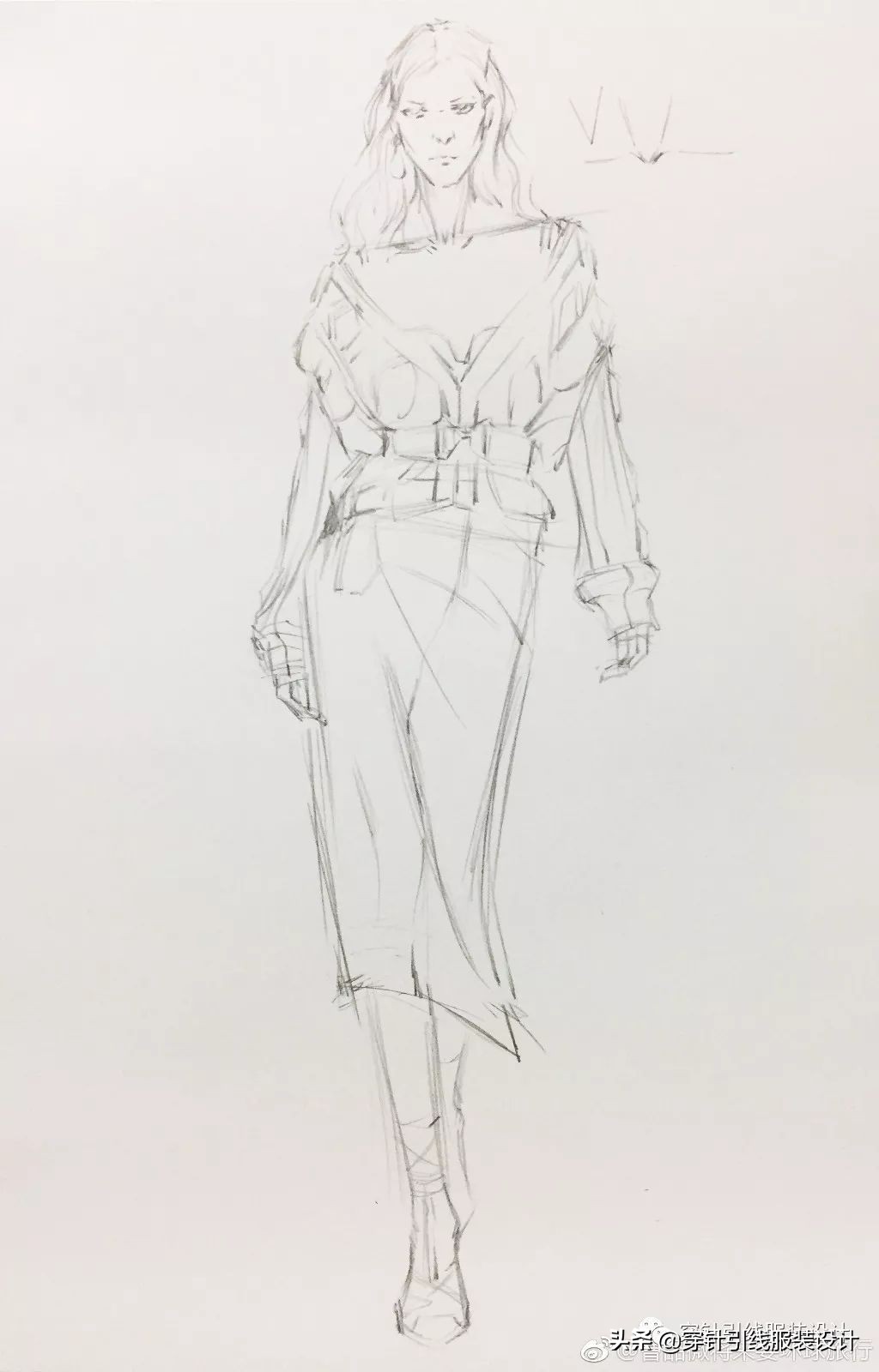 礼服服装效果图手绘,西装手绘服装效果图