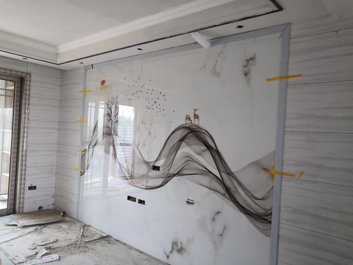 瓷砖和石材背景墙区别,瓷砖背景墙一般怎样装饰