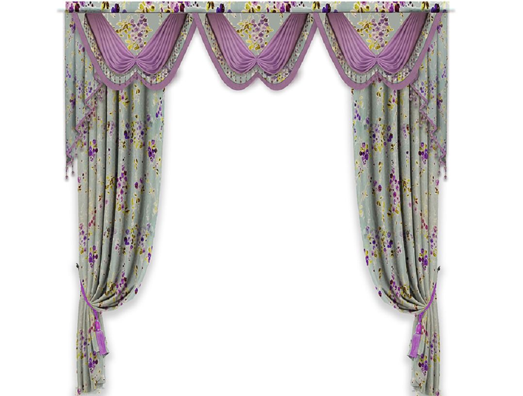 窗帘连体水波帘头制作视频,欧式风格窗帘平板水波帘头