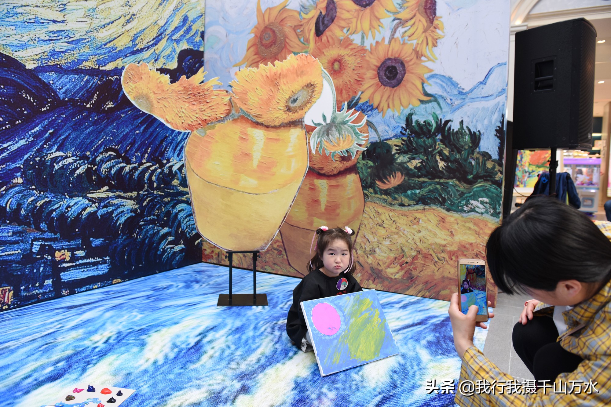 梵高的星空绘画教程油画棒,梵高星空儿童油画教程