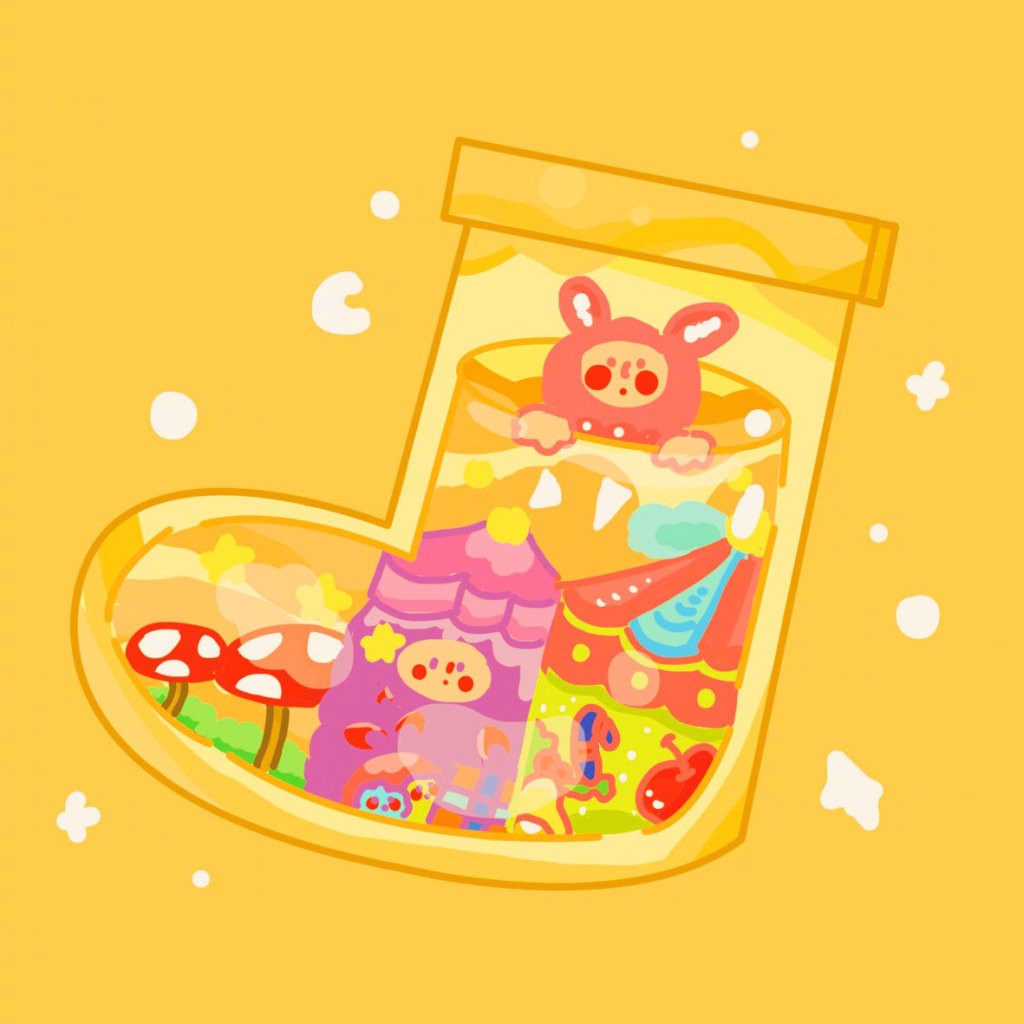 圣诞袜可爱图片,卡通头像袜子