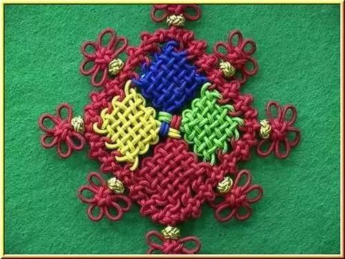 小学生中国结的编法图解,中国结蝴蝶挂件的编法图解