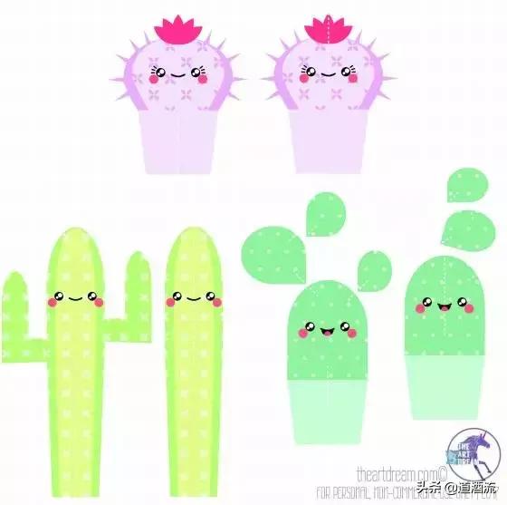 可以贴在墙上用卡纸做的大仙人掌,手工卡纸仙人掌盆栽幼儿园