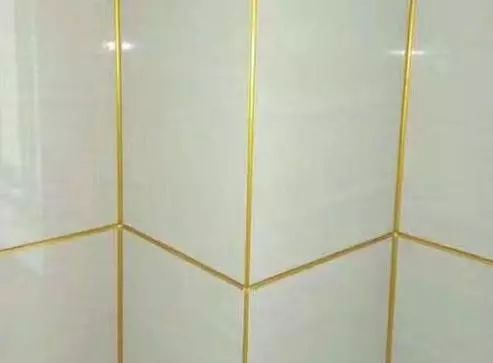 灰色地砖配土豪金美缝,土豪金美缝图