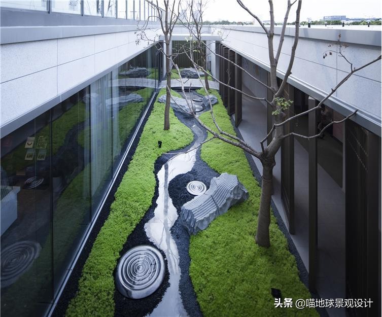 枯山水景观庭院,枯山水禅意小景观中式庭院