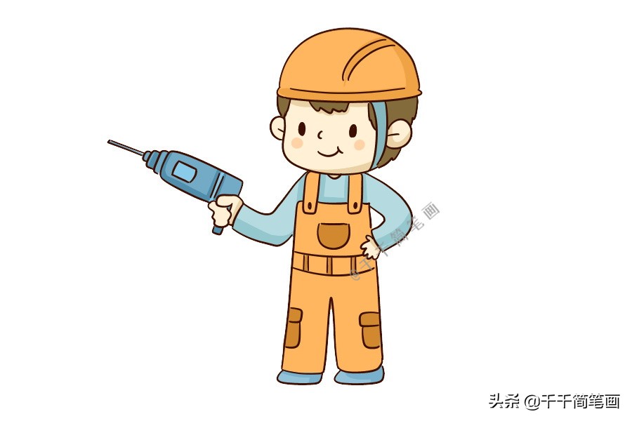 卡通职业人物简笔画,可爱简笔画q版人物教程