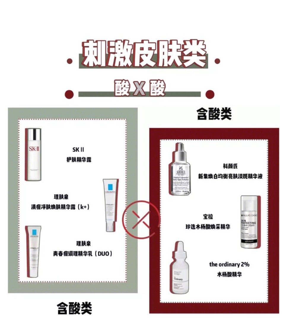 混用护肤单品哪些功效不能混着用,混合多种护肤品会烂脸吗