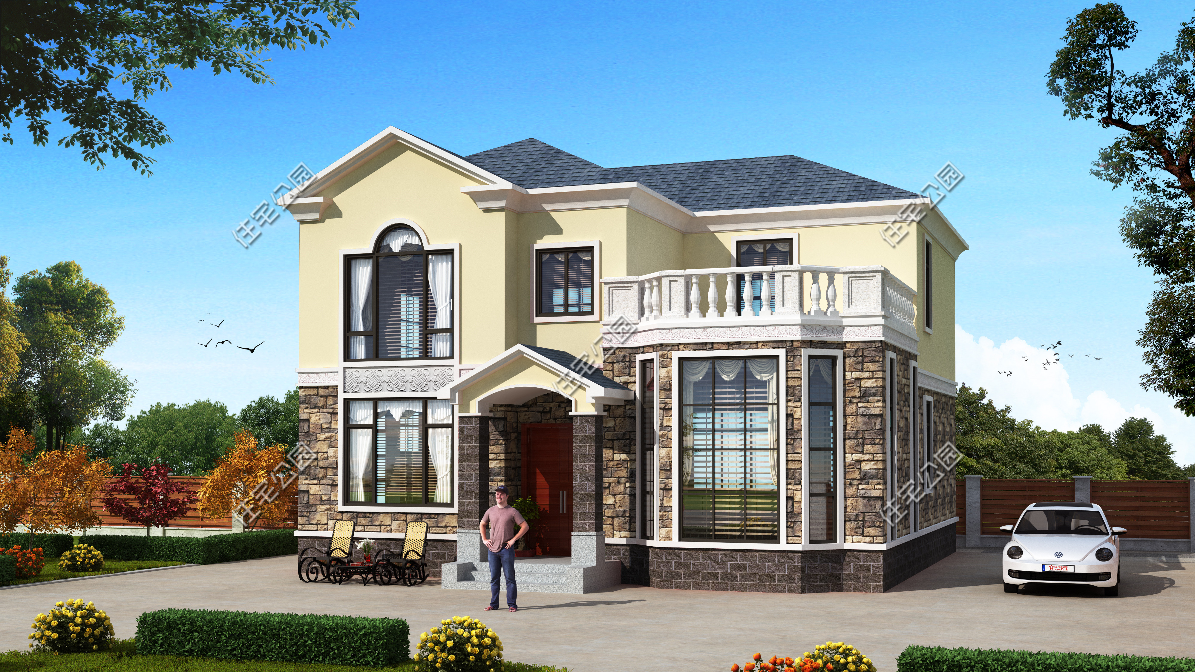 10套二层农村别墅图便宜又好看,50套农村二层别墅图纸及价格