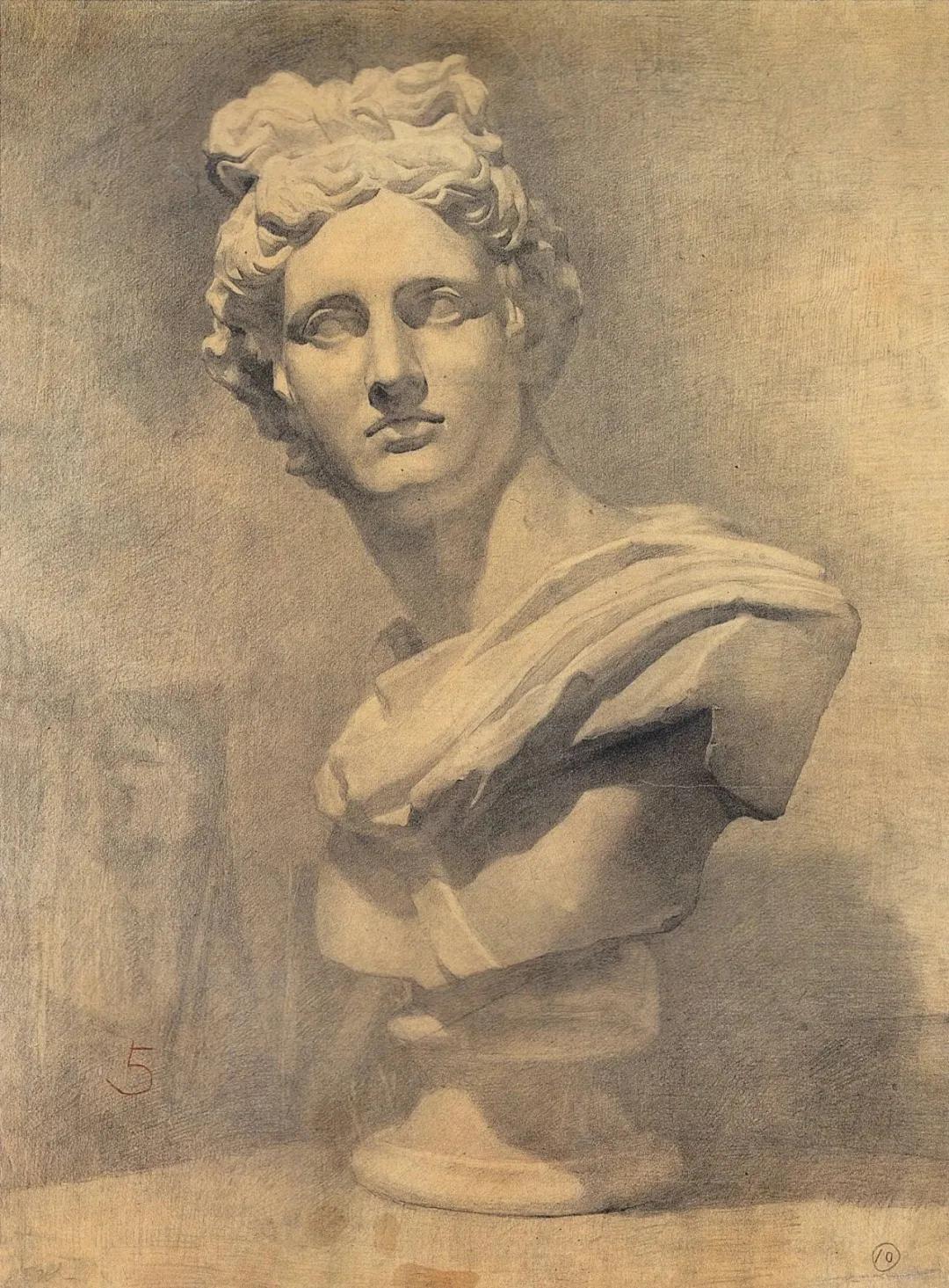 素描石膏像大师作品,石膏像名师