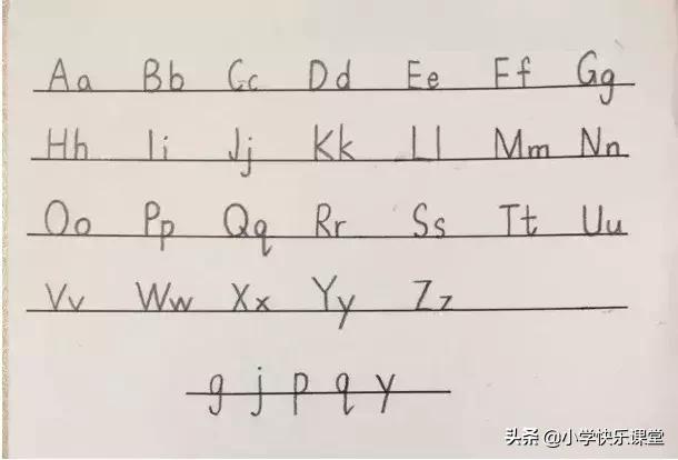小学一年级英语规范书写,暑假让孩子再看看,在练练