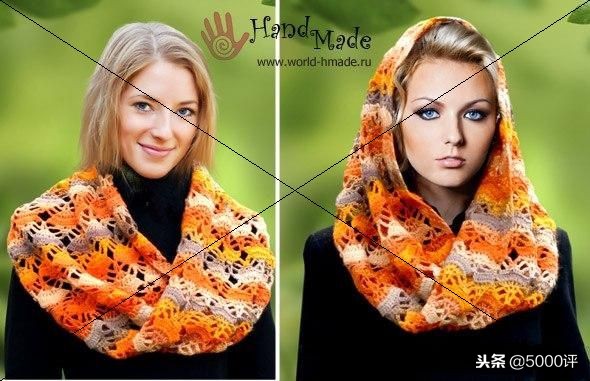 仿大牌围巾编织图解,韩系围巾必备款式图片大全