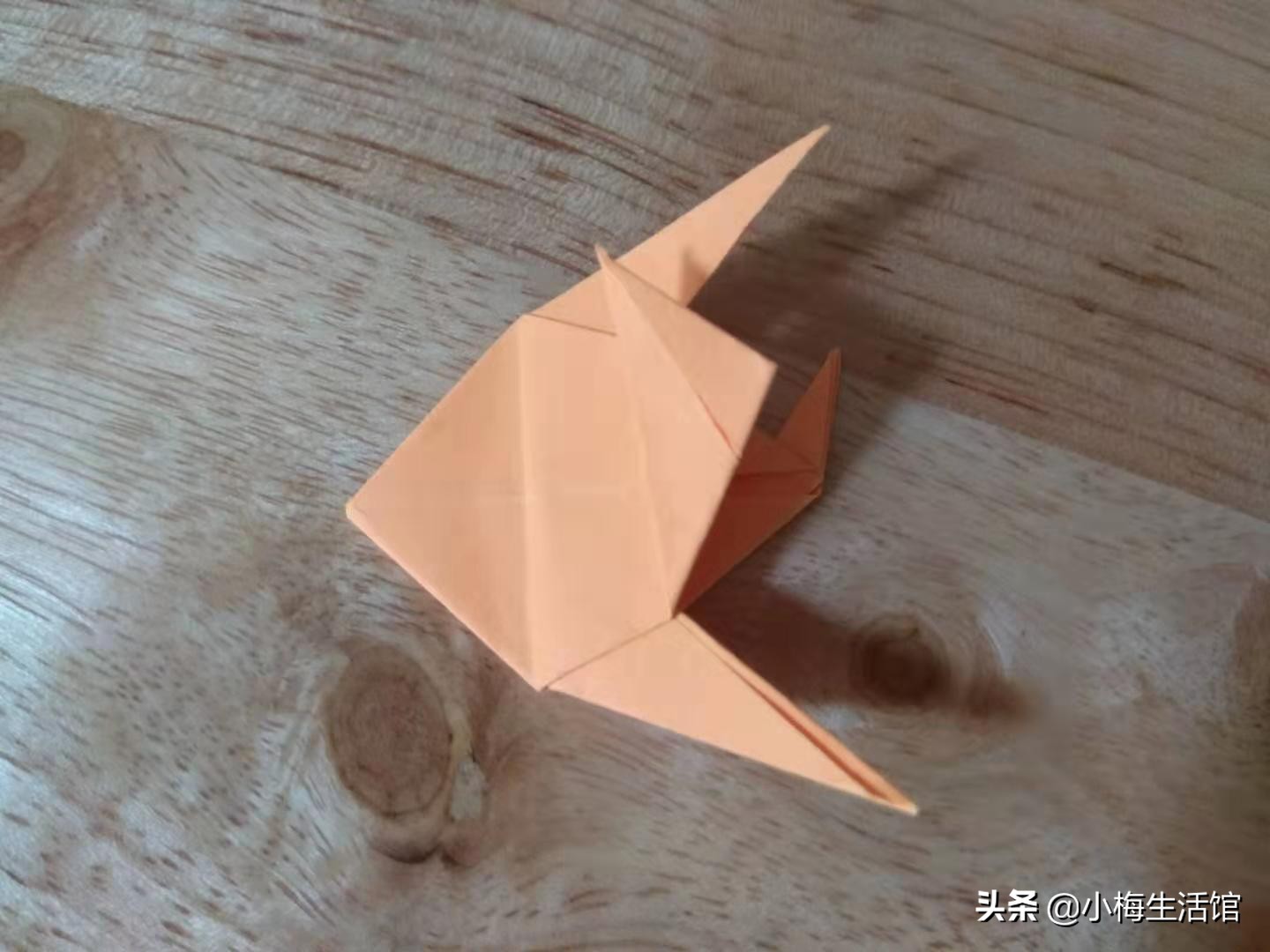 可爱的手工折纸小鱼,折法简单,适合小朋友学的折纸鱼