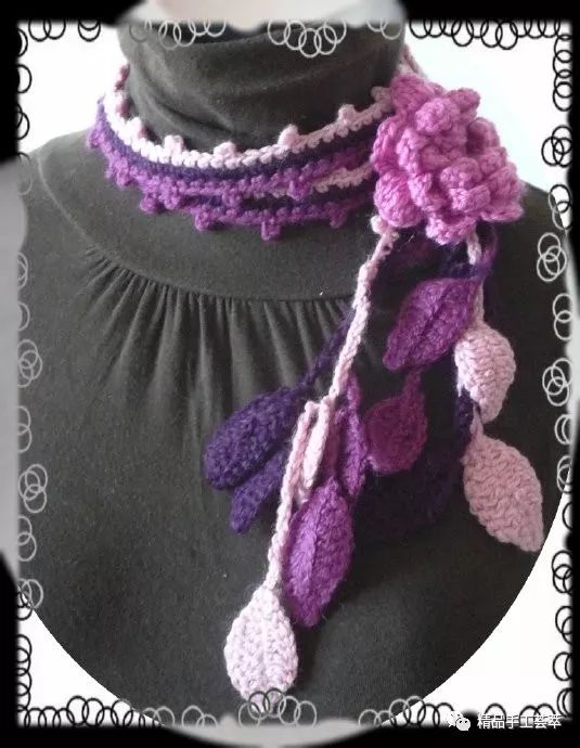 钩针毛衣链教程,手工编织毛衣链款式图