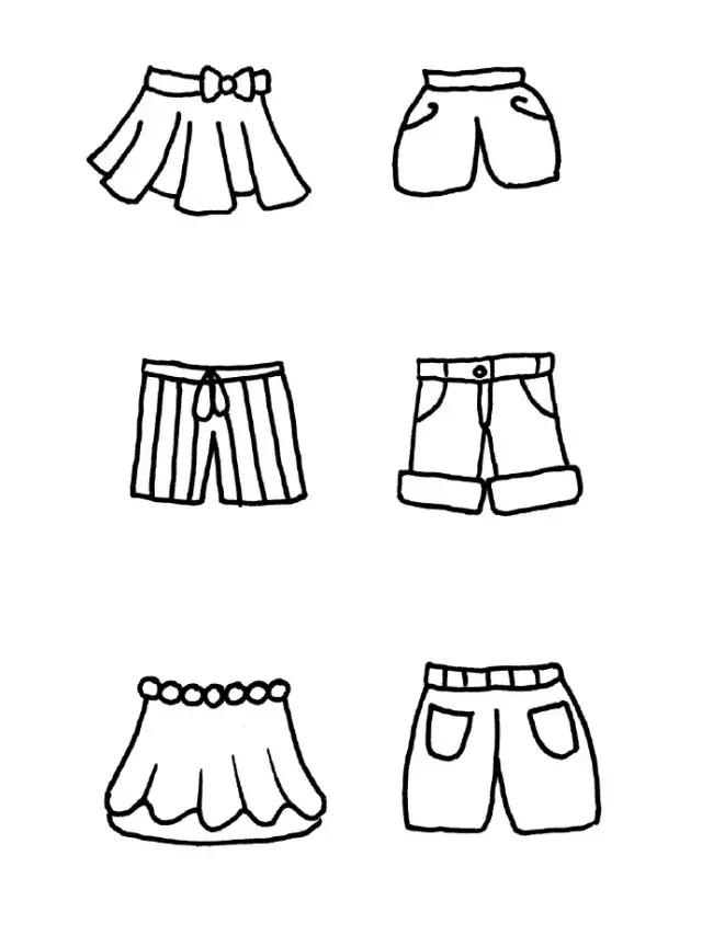 衣服简笔画和裙子简笔画,各种各样的漂亮衣服裙子简笔画