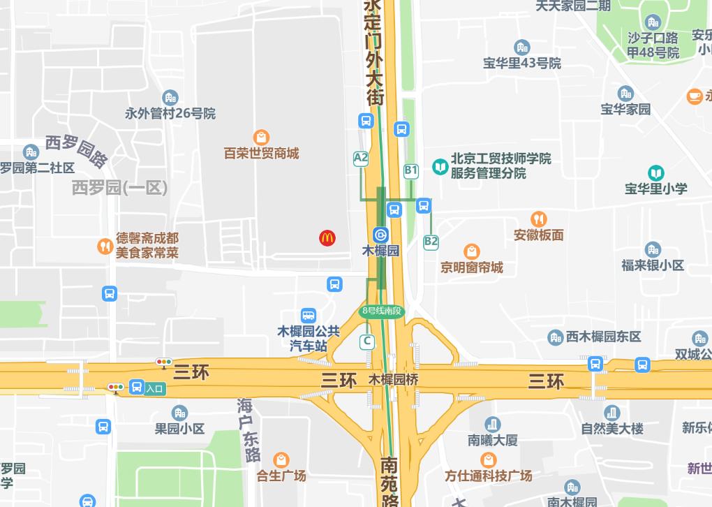 北京木樨园地铁八号线,北京地铁8号线大红门站
