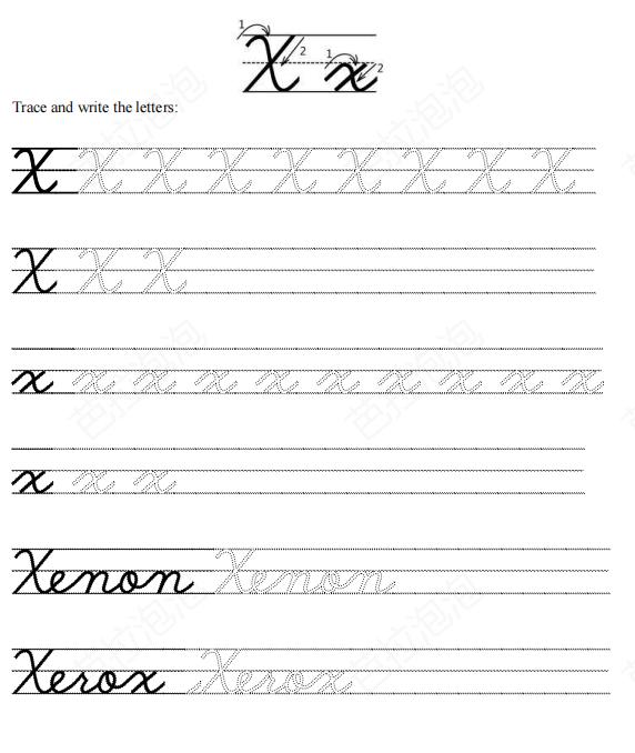 英文26字母连笔字帖,英语字母书法入门基础教程