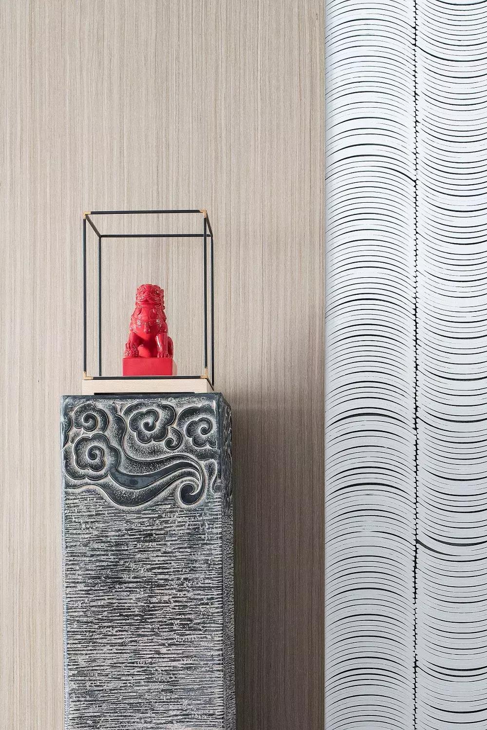 高级灰轻奢新中式装修风格,2021140平米轻奢新中式装修风格