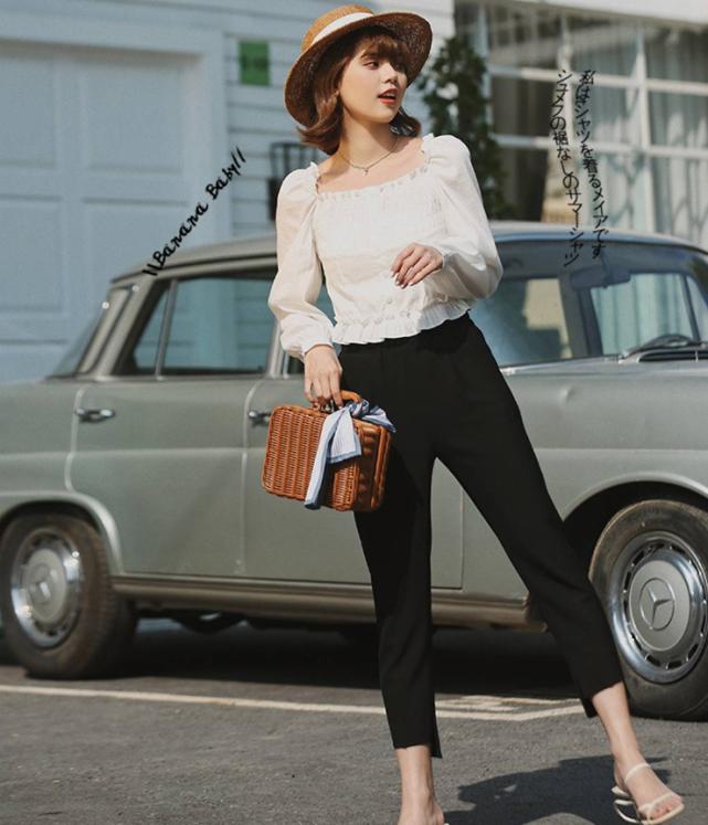 今年流行显高显矮的裤子,矮胖显高的裤子