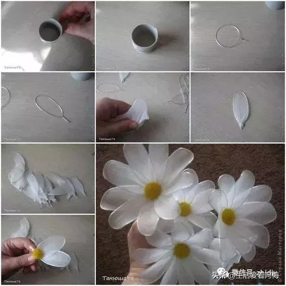 丝袜缠花做法,手工缠丝花朵制作方法