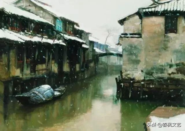 陈逸飞水乡风景图,陈逸飞水乡水墨画