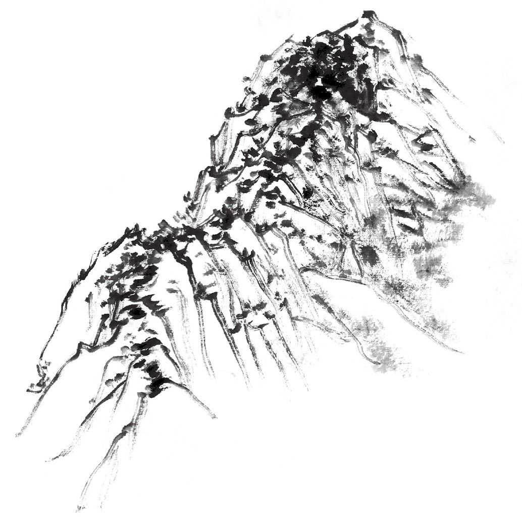 山简单画法素描,山简单又好看的画