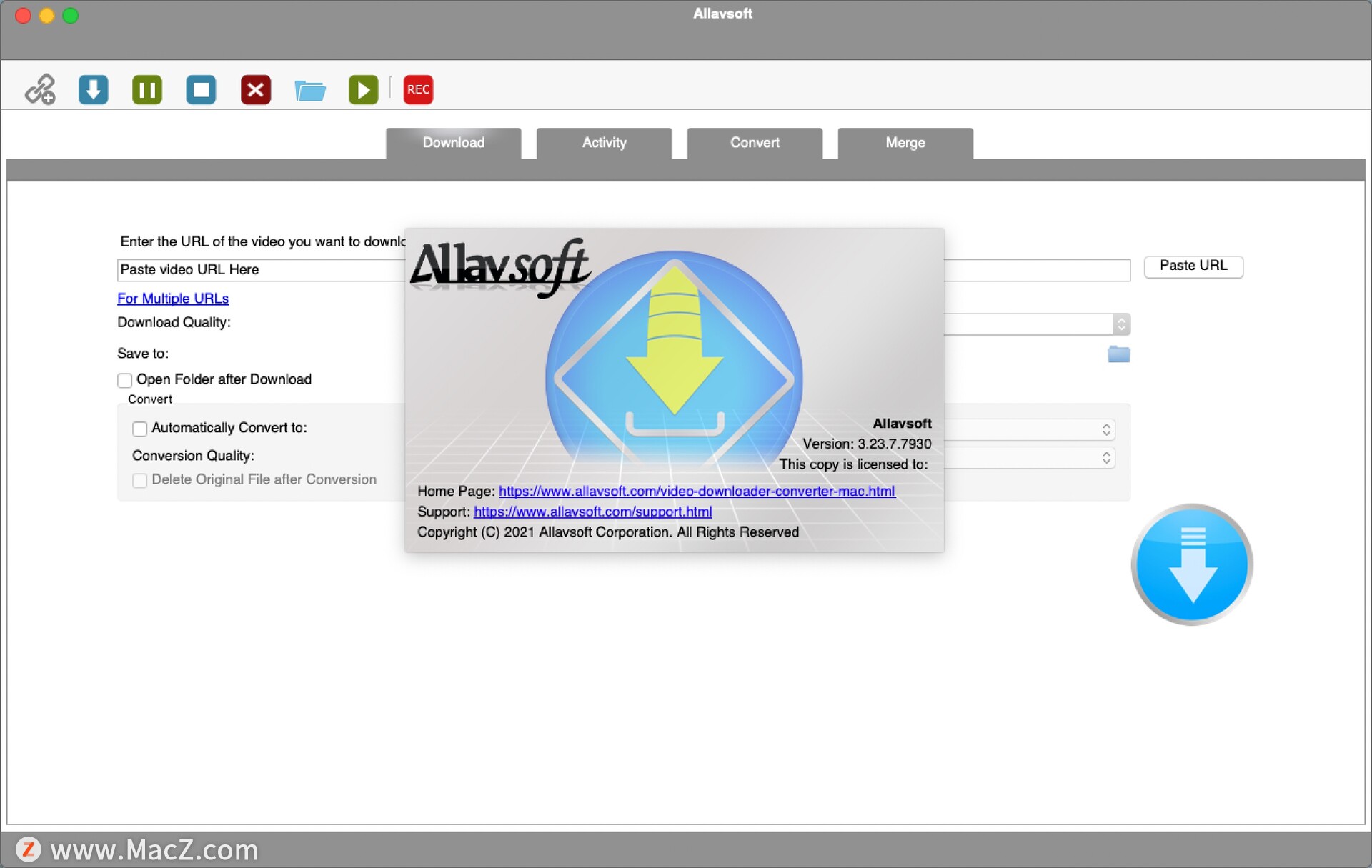 AllavsoftVideoDownloaderConverterforMac,视频*载下**工具