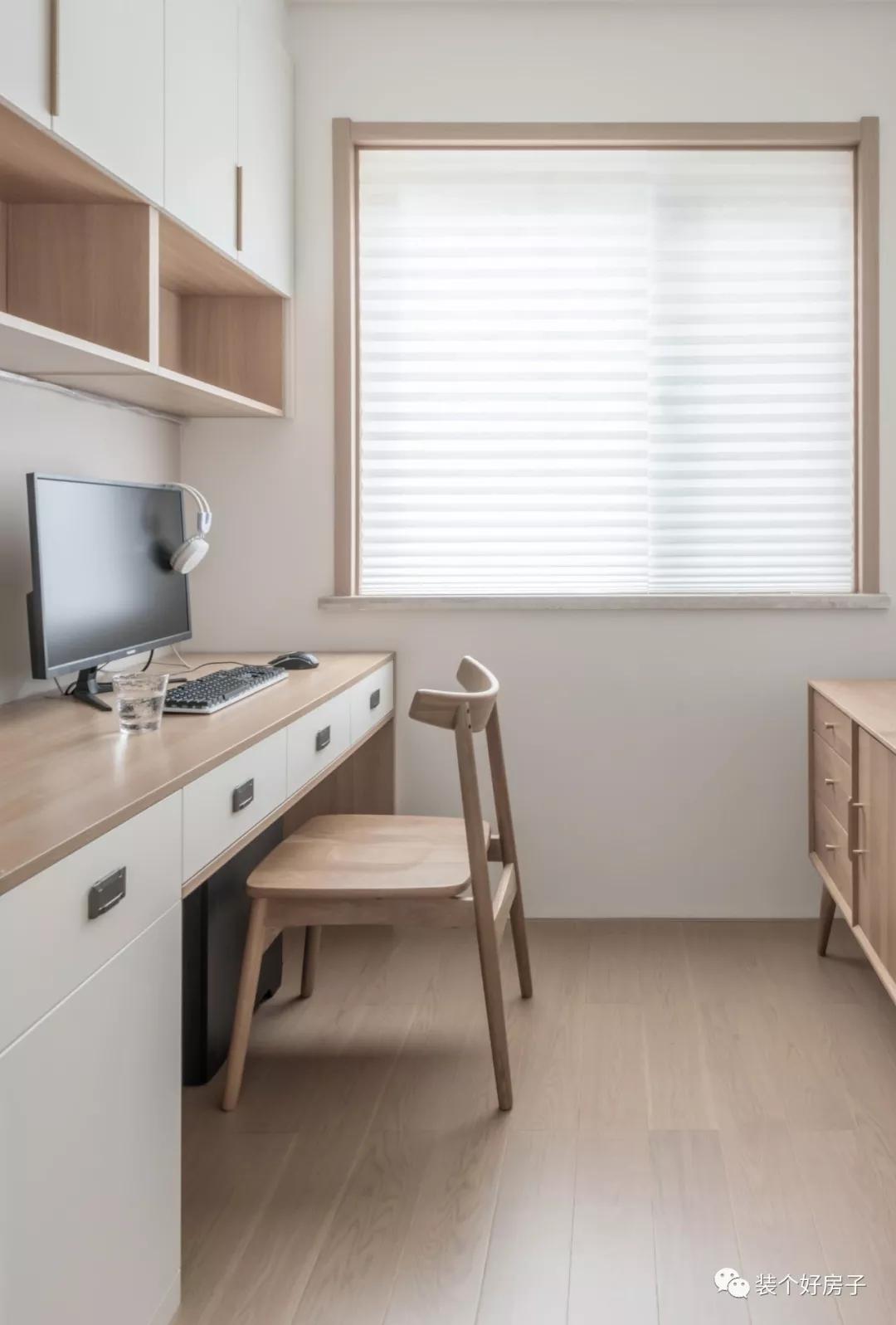 多功能开放式书房柜子,120平家庭隐藏式书房设计