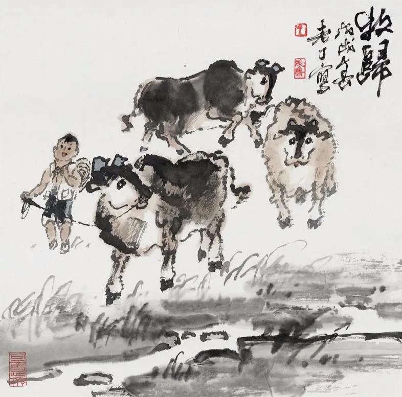 欣赏老画家水墨丹青,丁茂鲁书画作品欣赏