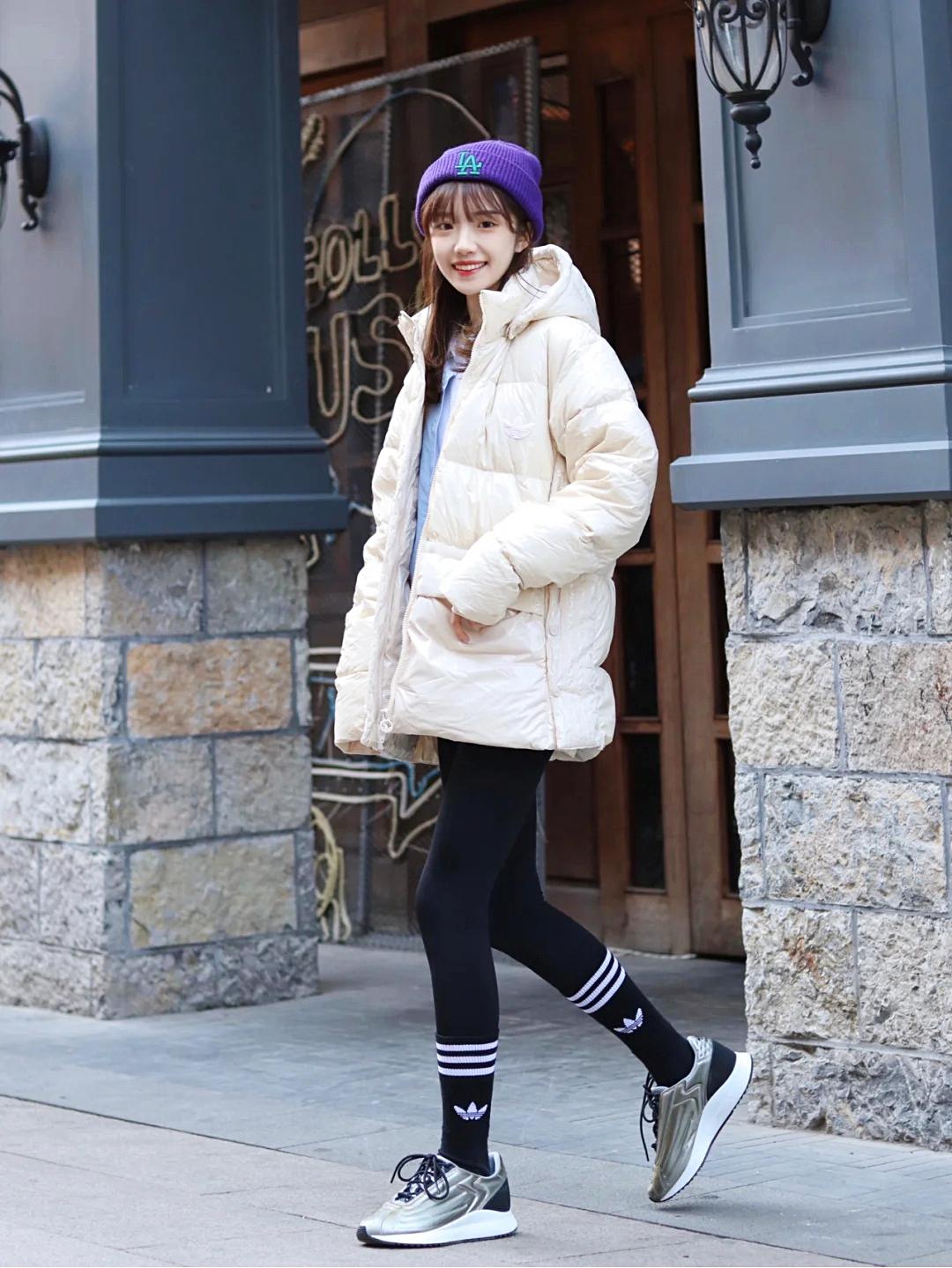 温柔又保暖的穿搭学生党女,冬季保暖时尚穿搭小个子学生