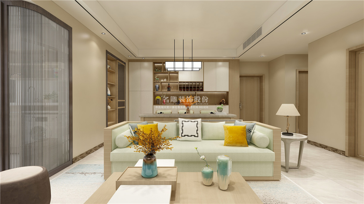 名雕新中式现代轻奢装修风格,名雕装修设计方案