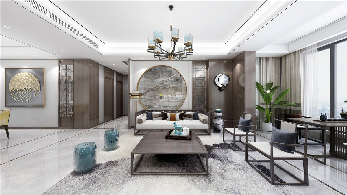 名雕新中式现代轻奢装修风格,名雕装修设计方案