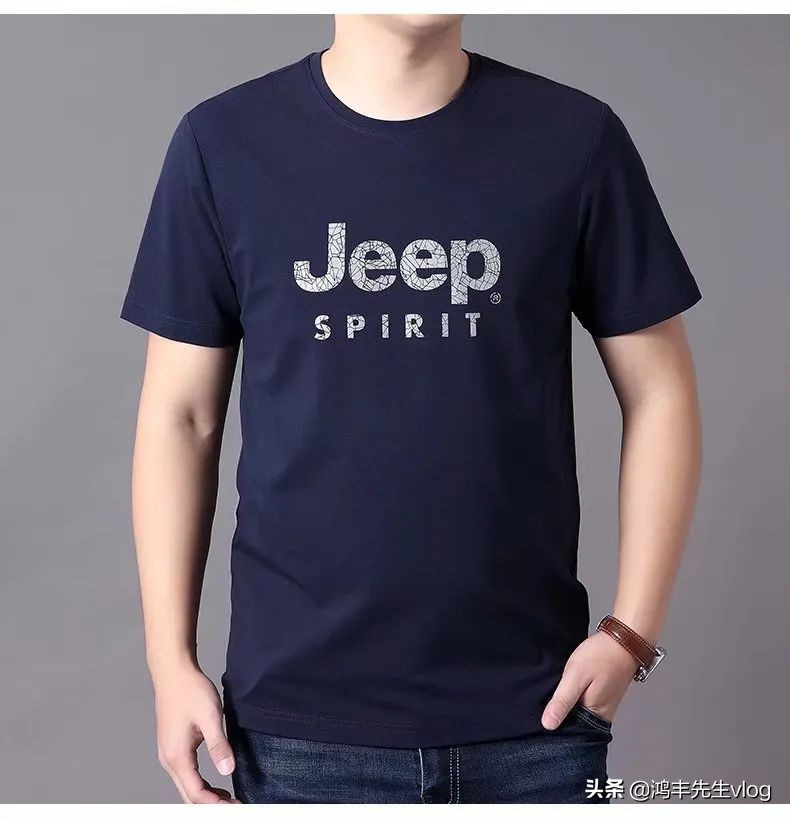 jeep短袖t恤专卖店男装翻领,jeep短袖t恤男纯棉官方正品