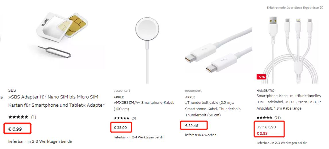 7欧一根取卡针，25欧一根数据线，德国的物价这么离谱吗？