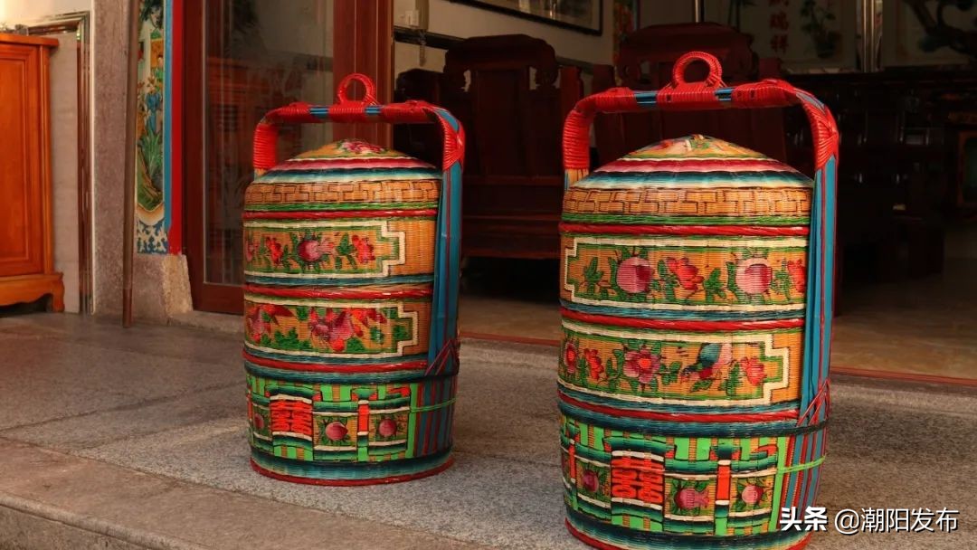 花篮潮汕民间做喜事必备神器,潮汕竹花篮活动设计