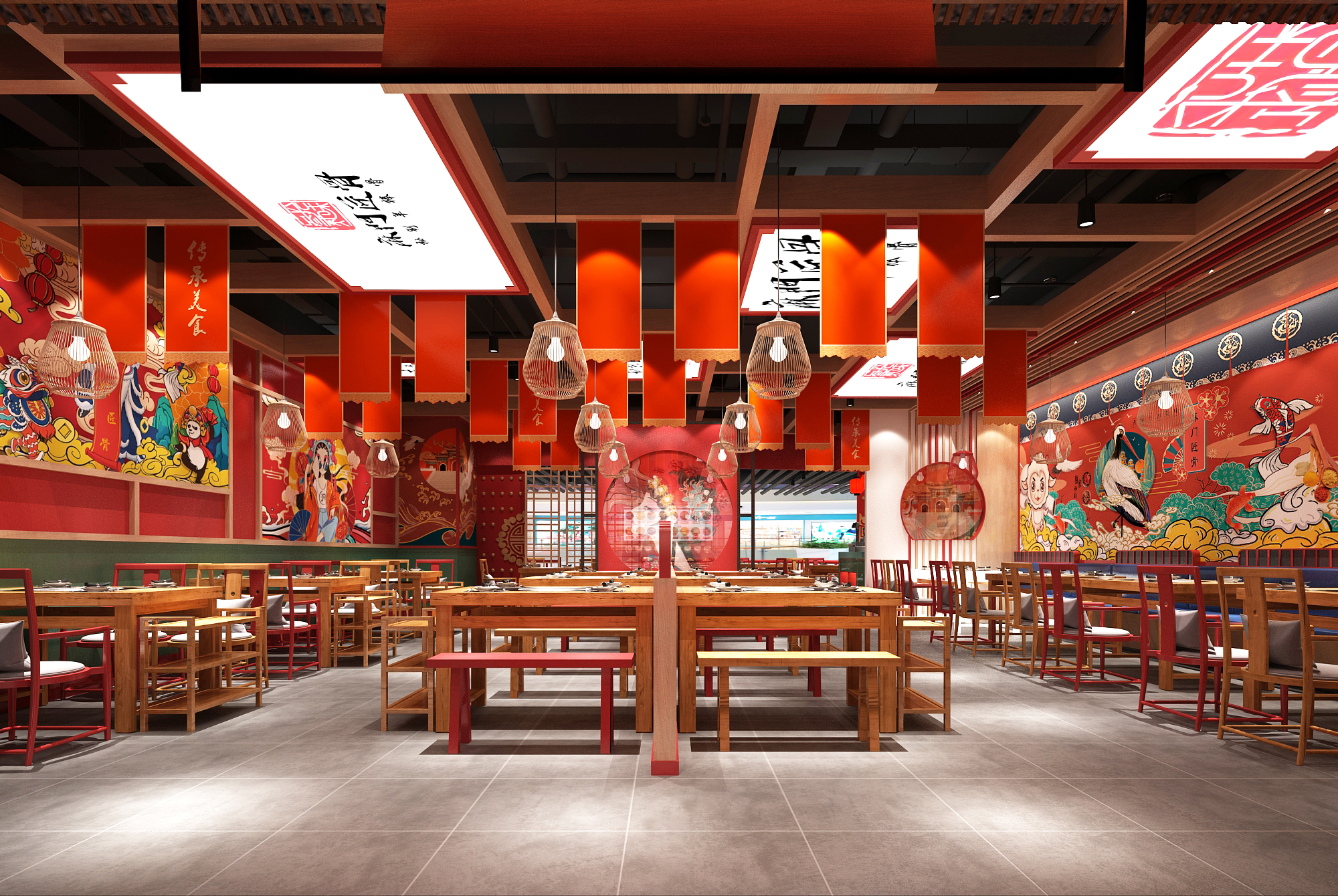 烧烤店墙纸装修高大上,烧烤店墙纸简单装修风格