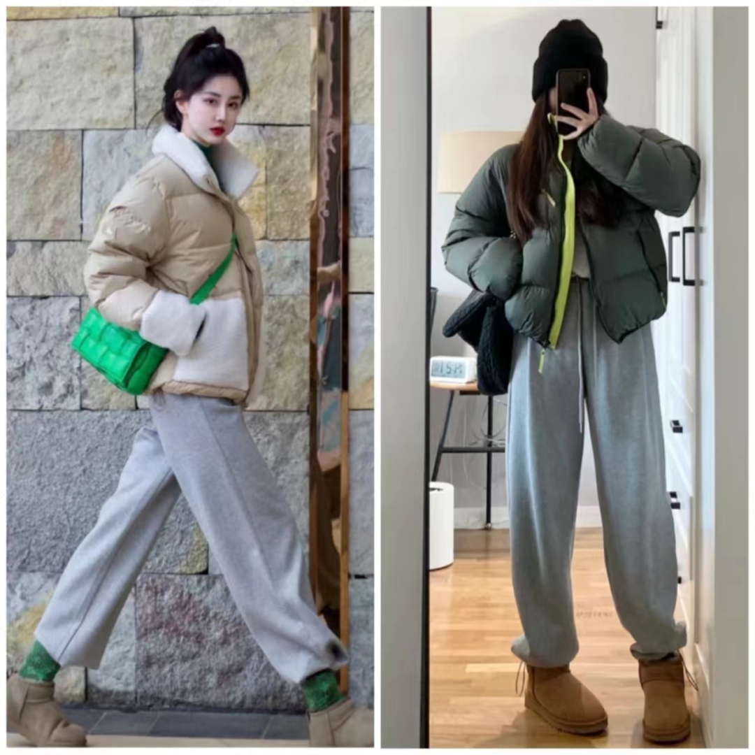 羽绒服搭配什么裤子女孩,女羽绒服和裤子配什么鞋子好看