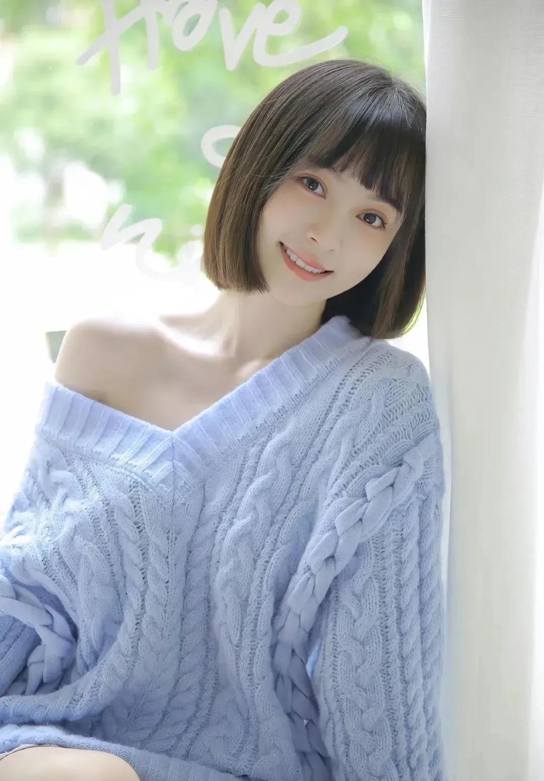 从上往下结的经典v领毛衣,慵懒风麻花v领毛衣女