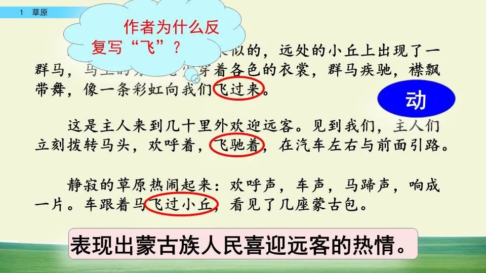 部编版六年级语文课文预习第1课,部编版六年级上册语文书草原预习