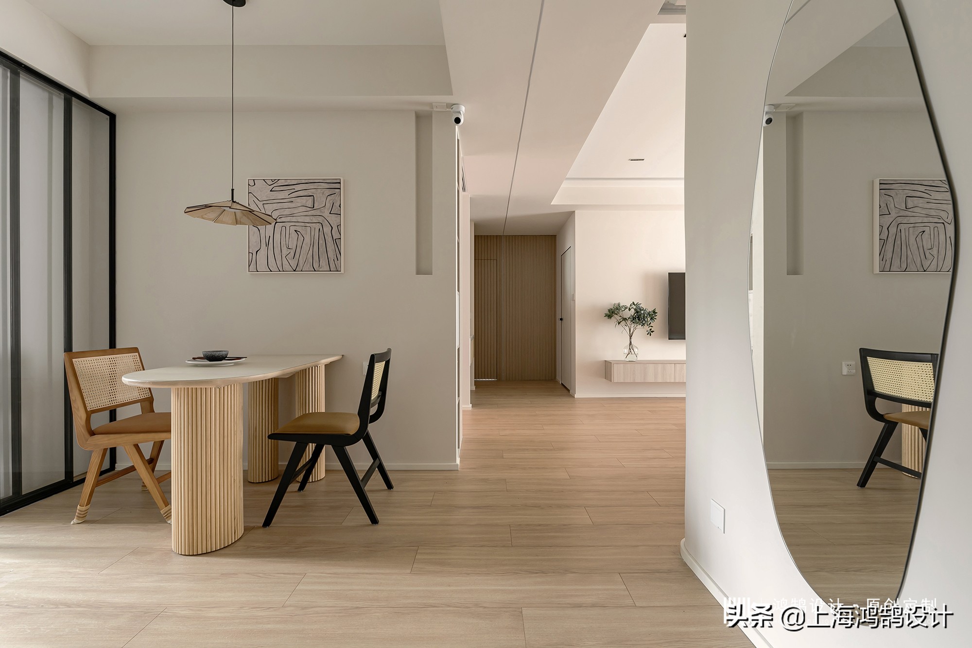 原木轻奢风格样板房,小户型原木风格样板间