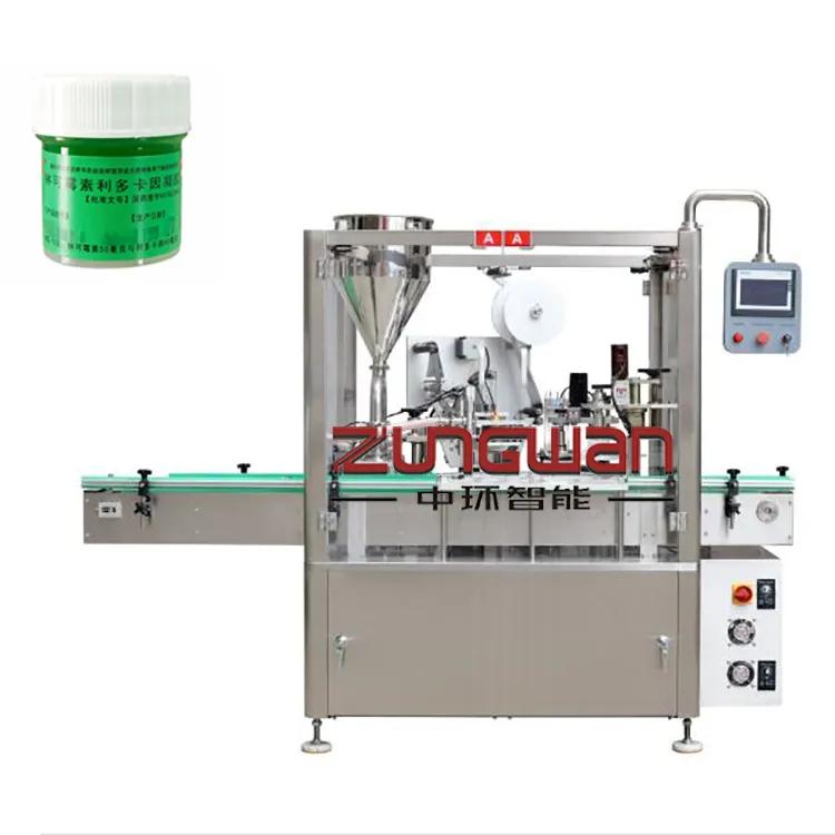 ZHL-F30全自动药膏瓶装灌装机铝膜封口旋盖机