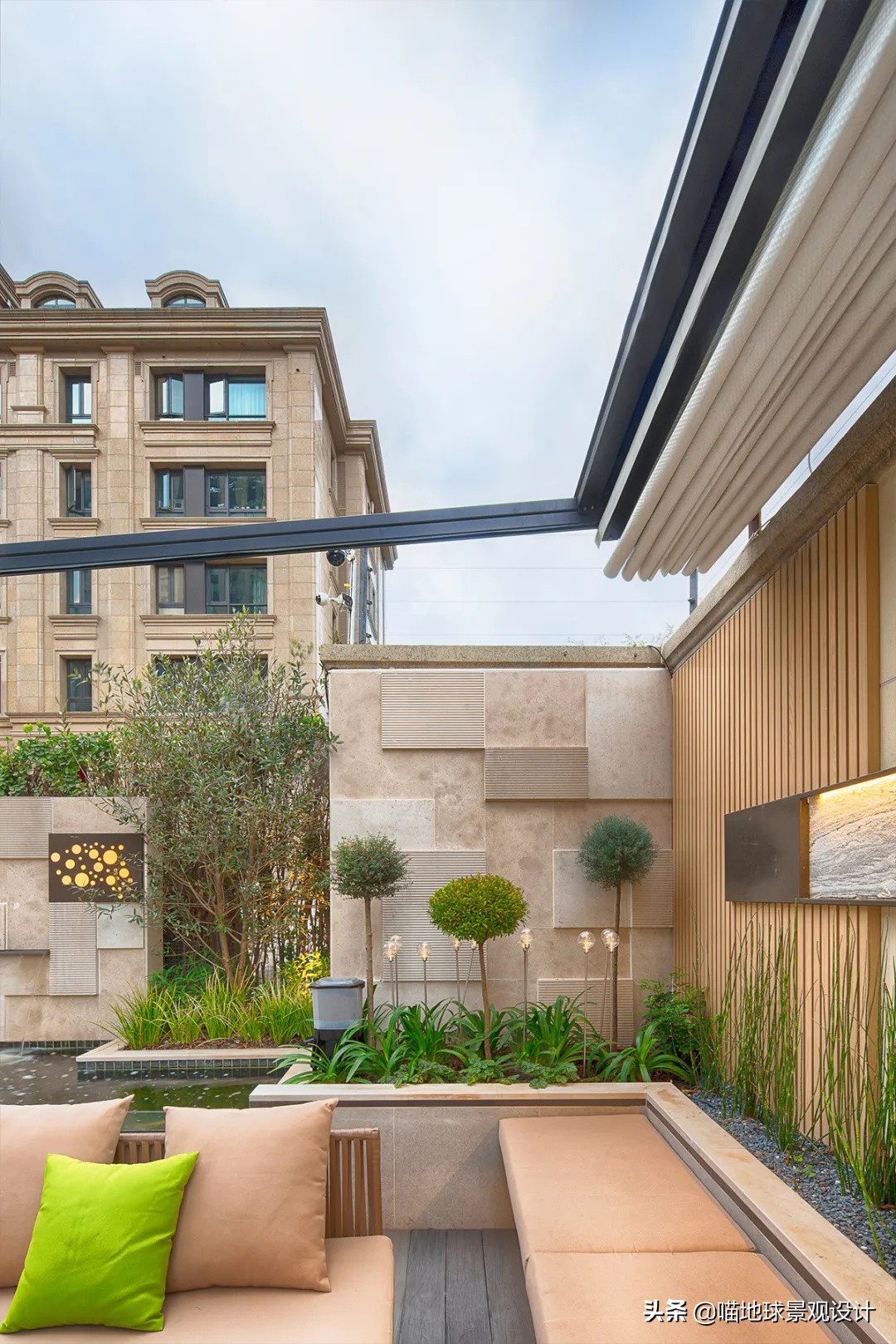 60平方别墅庭院效果图大全,60款优秀的别墅庭院创意背景景墙