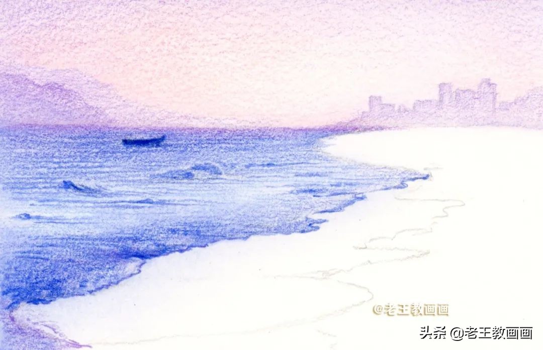 小学生画画海滩,画画海滩