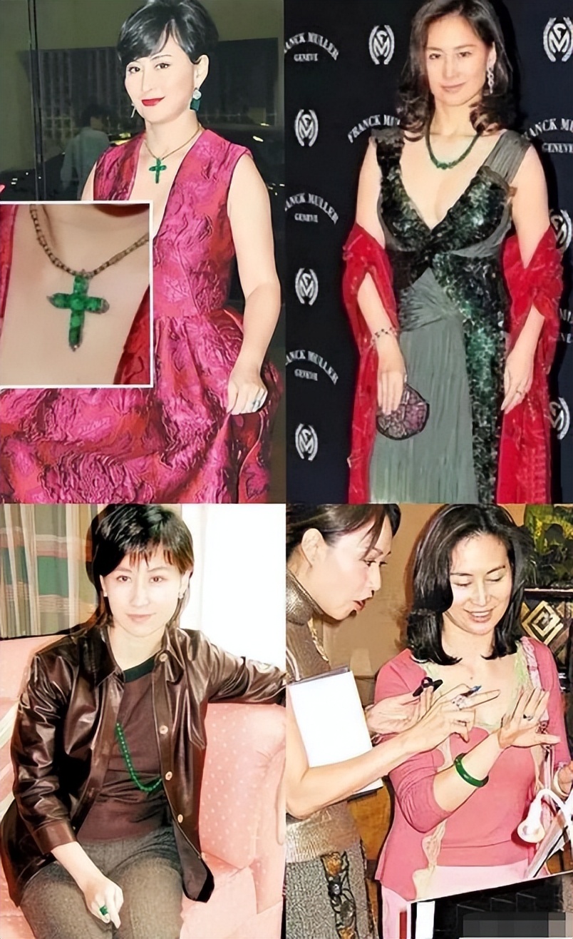 赌王四太三太翡翠项链对比,赌王三太翡翠项链