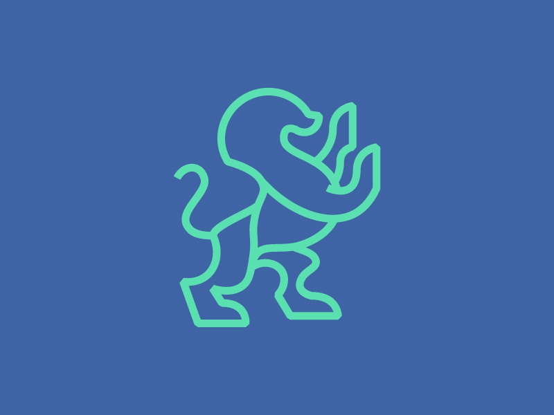 霸气十足的一组大象元素标志设计,草原之王大雄狮图片