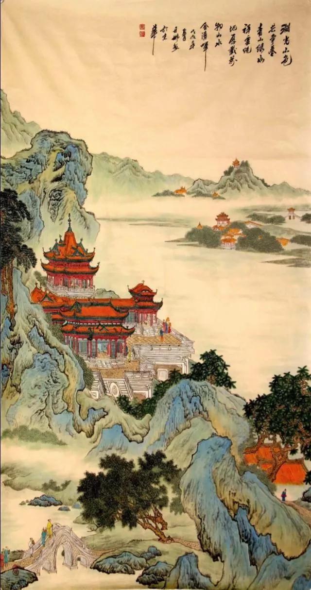 中国山水画名家作品欣赏书,清代山水画名家作品集一册